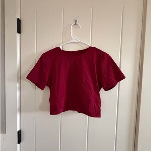JoyLab Burgundy Short Sleeve Top
